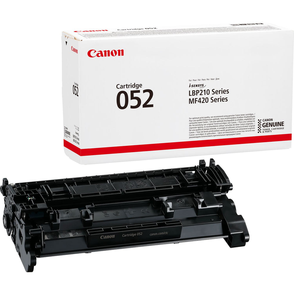 Canon 052BK Black Standard Capacity Toner Cartridge – 3,100 Pages, Genuine Canon