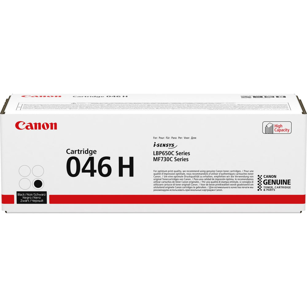 Canon 046HBK Black High Capacity Toner Cartridge – 6,300 Pages, Genuine Canon