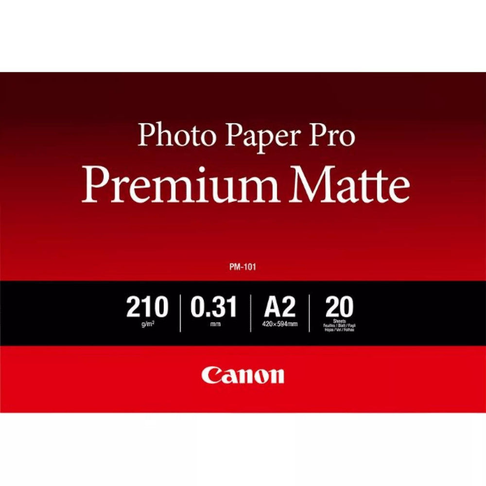 Canon PM-101 Premium A2 Matte White Photo Paper – 20 Sheets