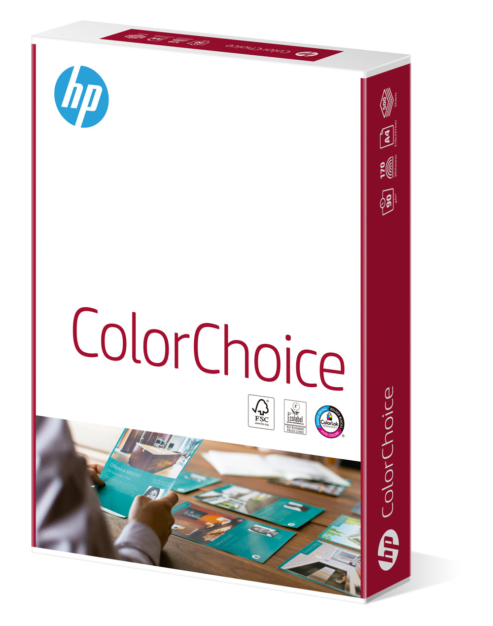 HP Color Choice FSC A4 Paper – 90gsm, 500 Sheets Ream – Bright White Premium Printer & Copier Paper