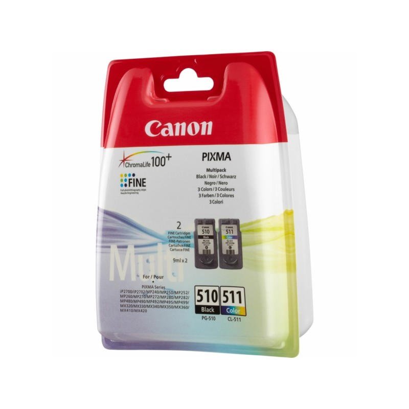 Canon 2970B017 PG510/CL511 PVP Multi Pack – Genuine Canon Ink Cartridges for Black & Color Printing