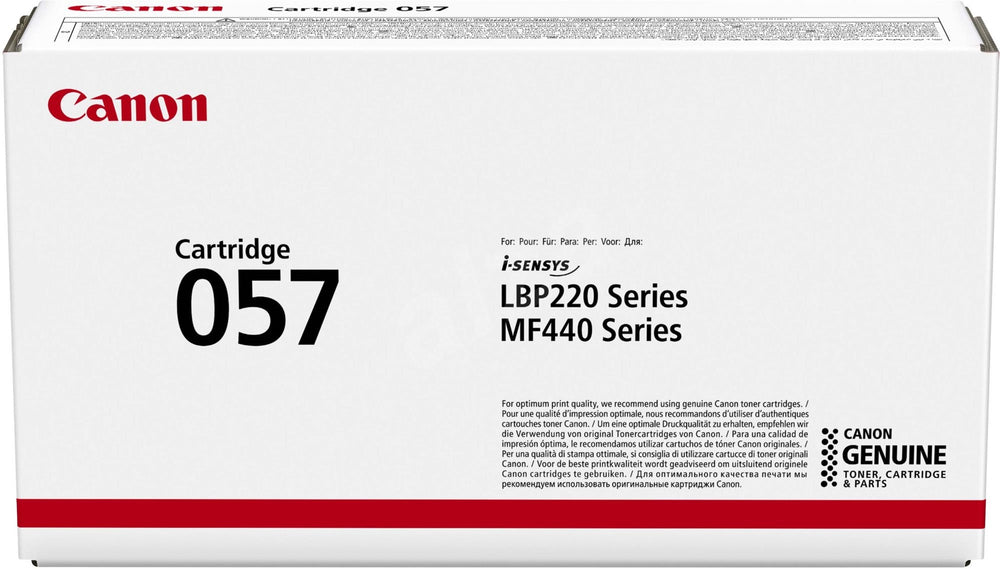 Canon 057BK Black Standard Capacity Toner Cartridge – 3,100 Pages, Genuine Canon