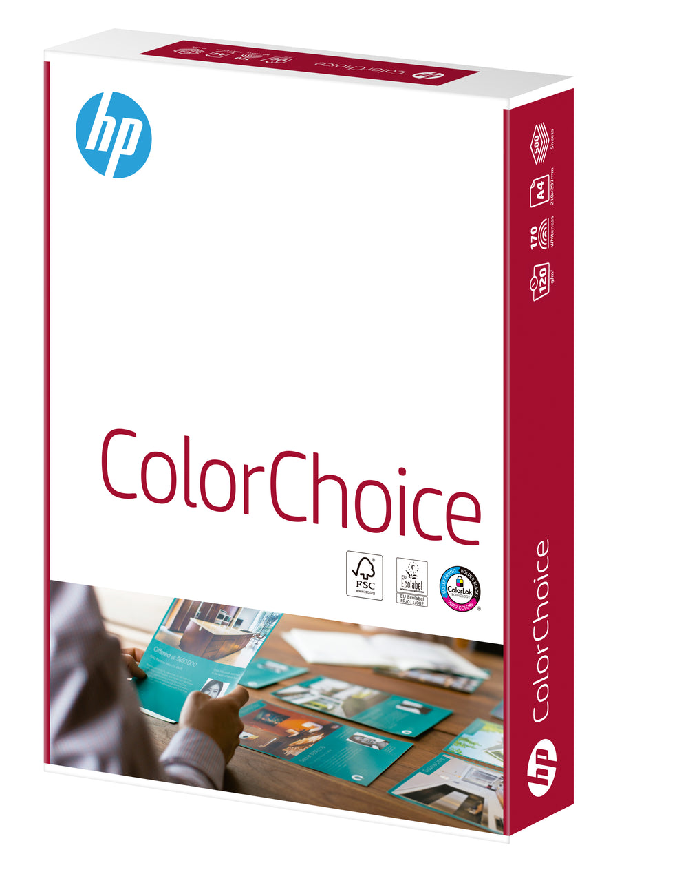 HP Color Choice FSC A4 Paper – 120gsm, 500 Sheets Ream – Bright White Premium Printer & Copier Paper