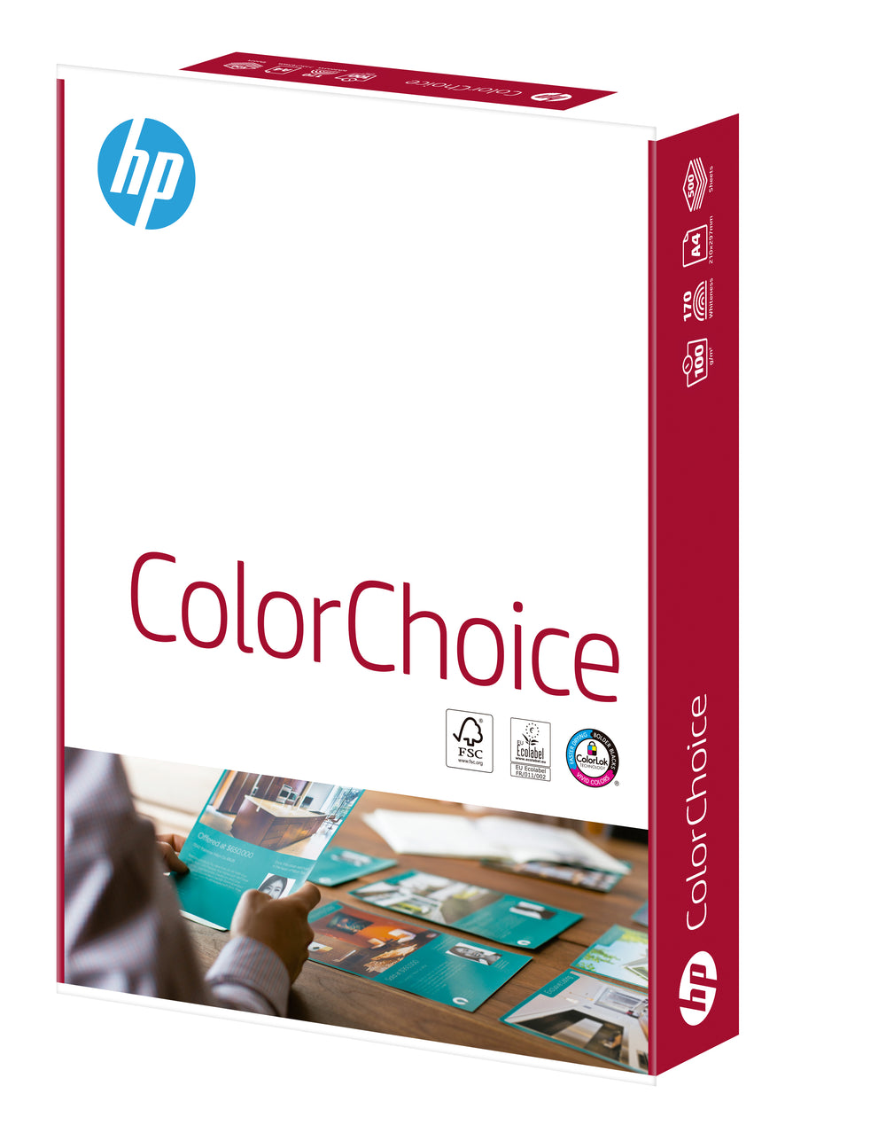 HP Color Choice FSC A4 Paper – 100gsm, 500 Sheets Ream – Bright White Premium Printer & Copier Paper