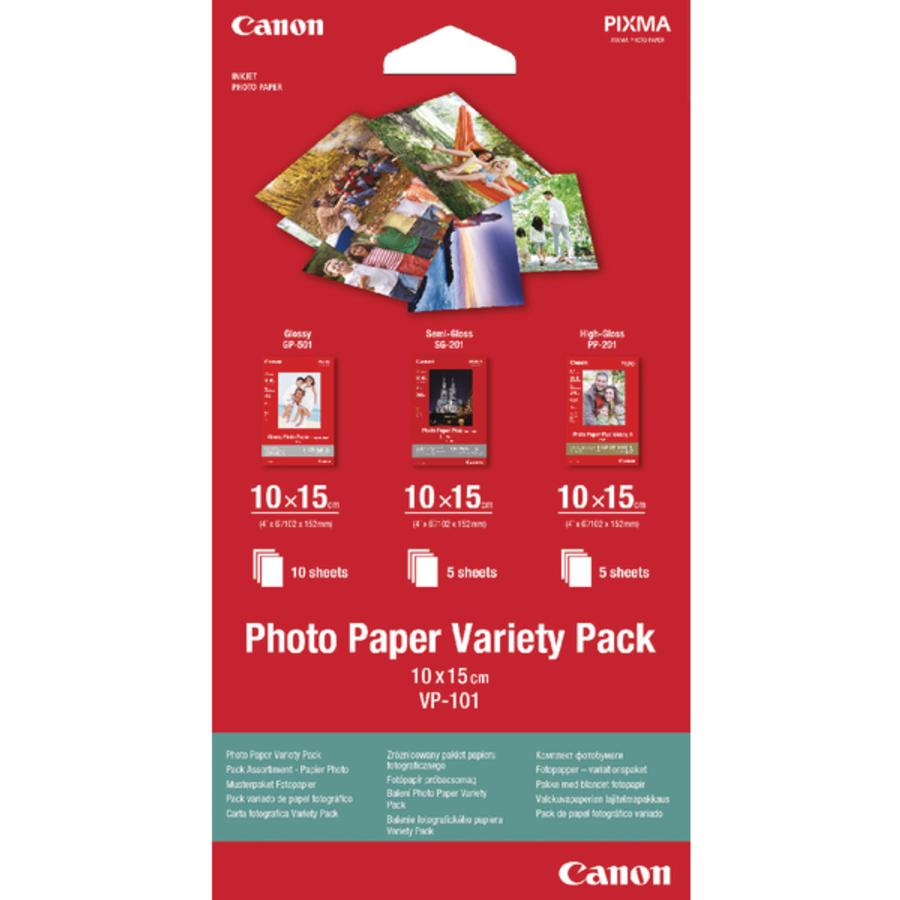 Canon VP-101 Photo Paper Variety Pack 10cm x 15cm (4x6") – 20 Sheets