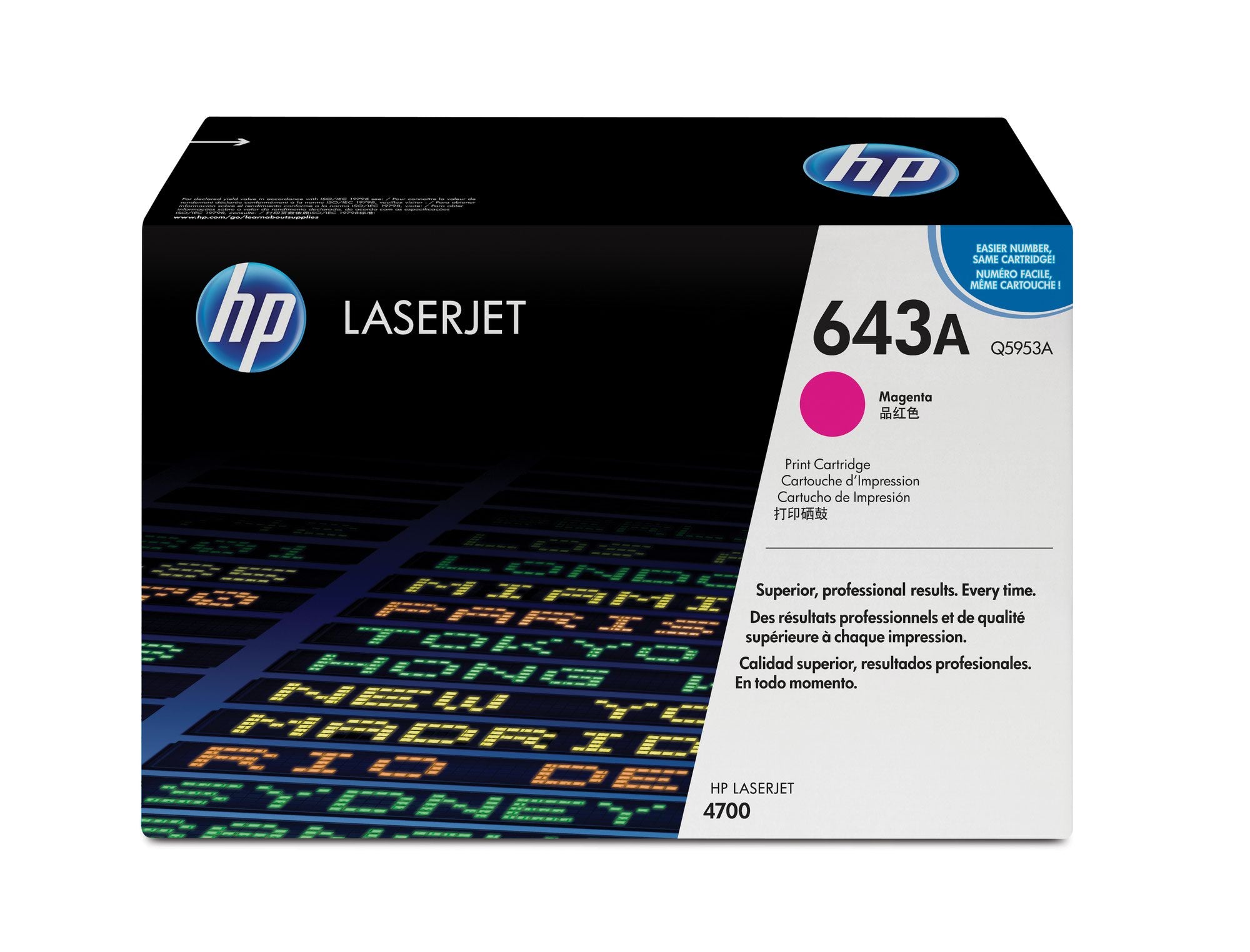 HP 643A Standard Capacity Magenta Toner Cartridge 10K pages for HP Color LaserJet 4700
