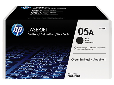HP 05A Black Standard Capacity Toner Cartridge Twinpack 2 x 2.3K pages (Pack 2) for HP LaserJet P2035/P2050/P2056