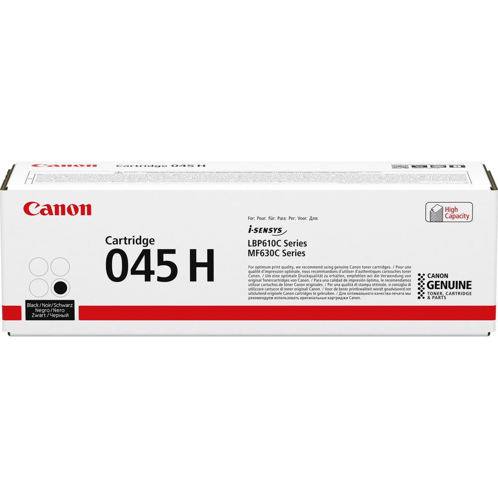 Canon 045HBK Black High Capacity Toner Cartridge – 2,800 Pages, Genuine Canon