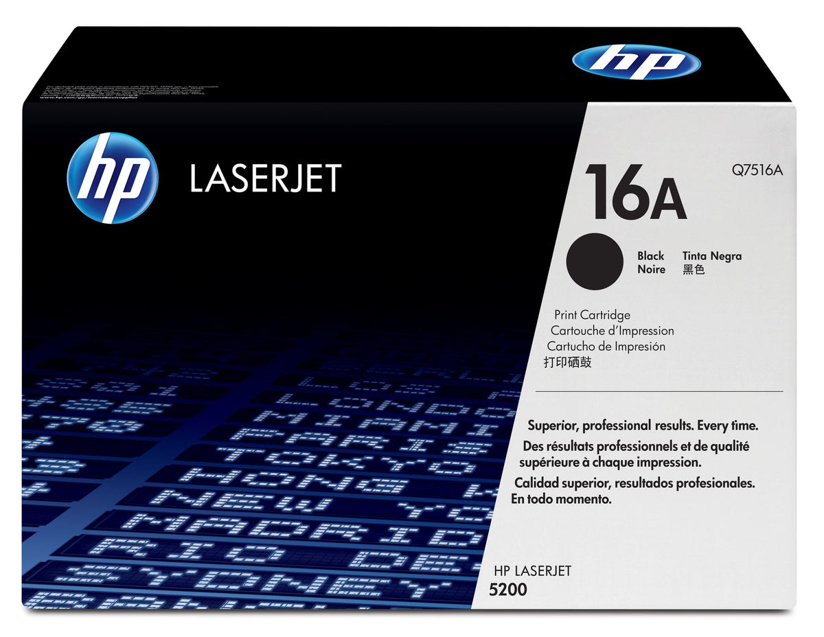 HP 16A Black Standard Capacity Toner 12K pages for HP LaserJet 5200