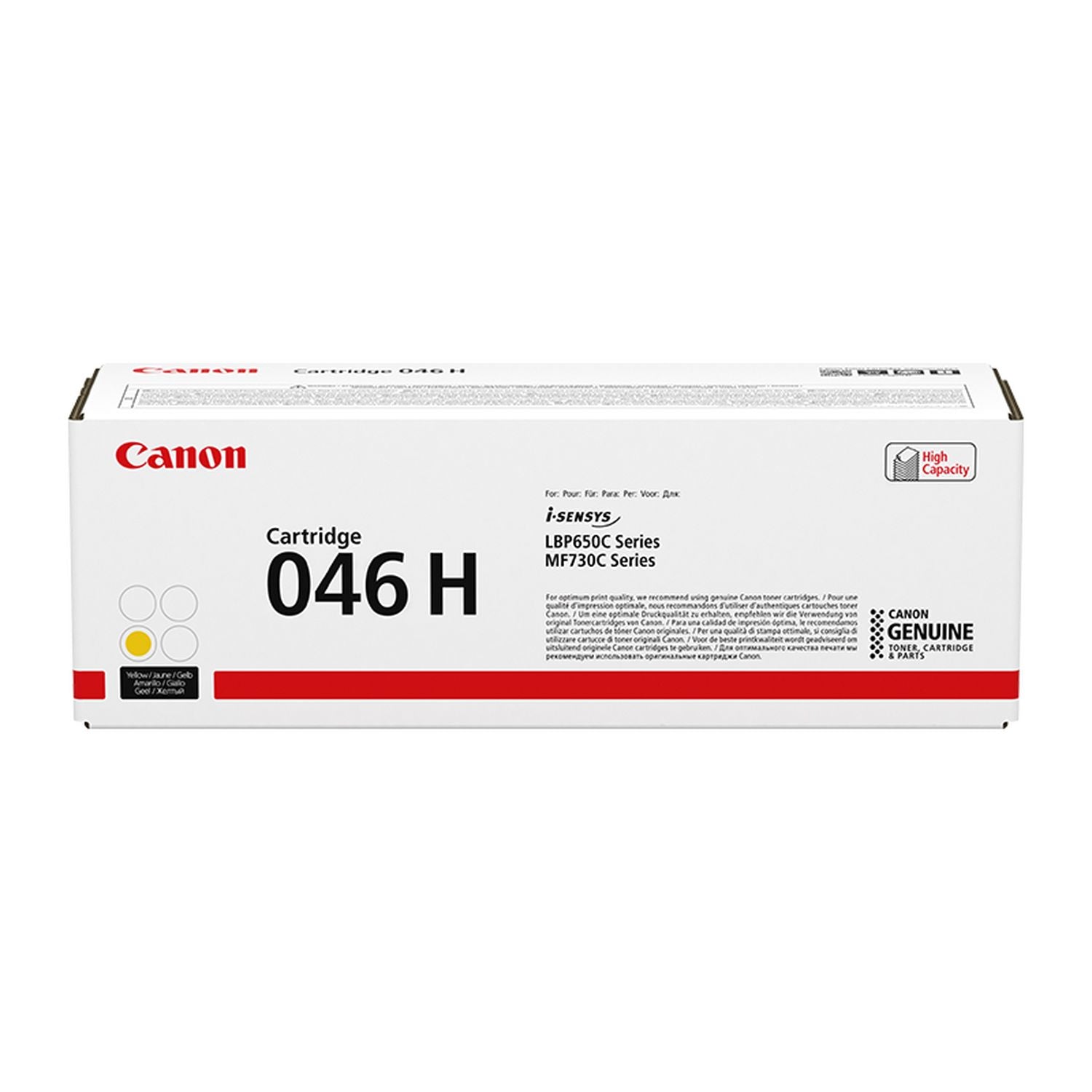 Canon 046HY Yellow High Capacity Toner Cartridge – 5,000 Pages, Genuine Canon