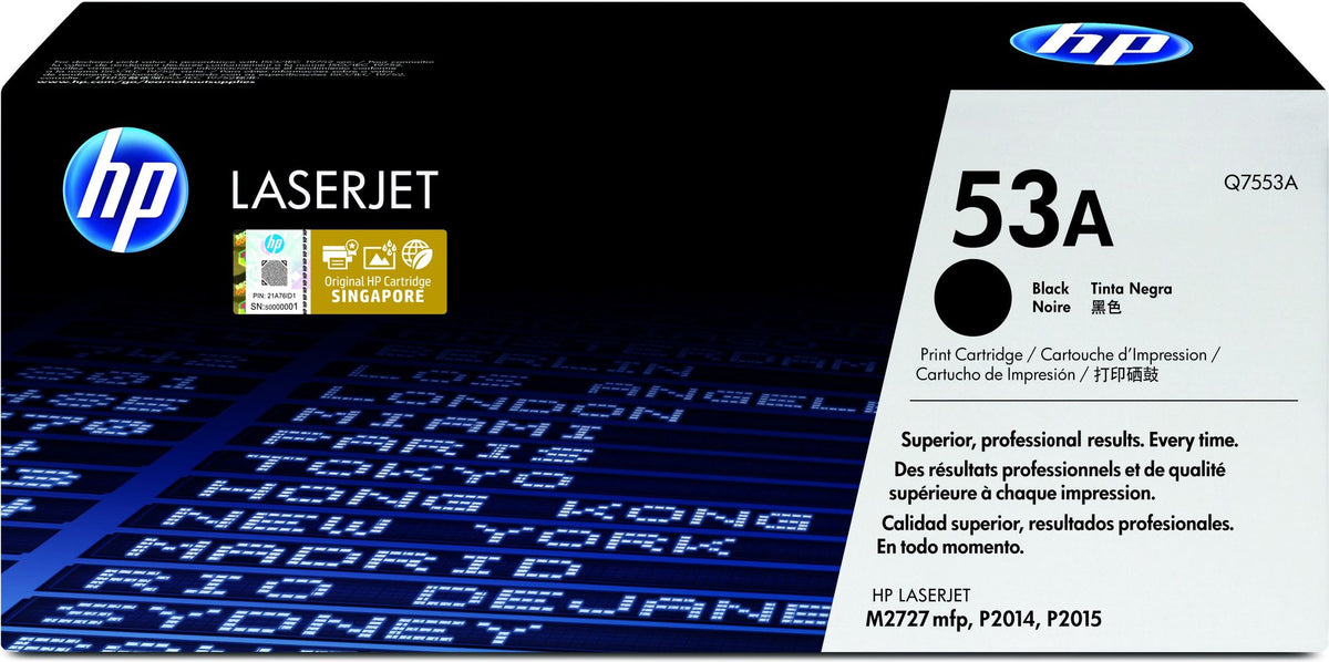 HP 53A Black Standard Capacity Toner 3K pages for HP LaserJet P2014/P2015/M2727MFP