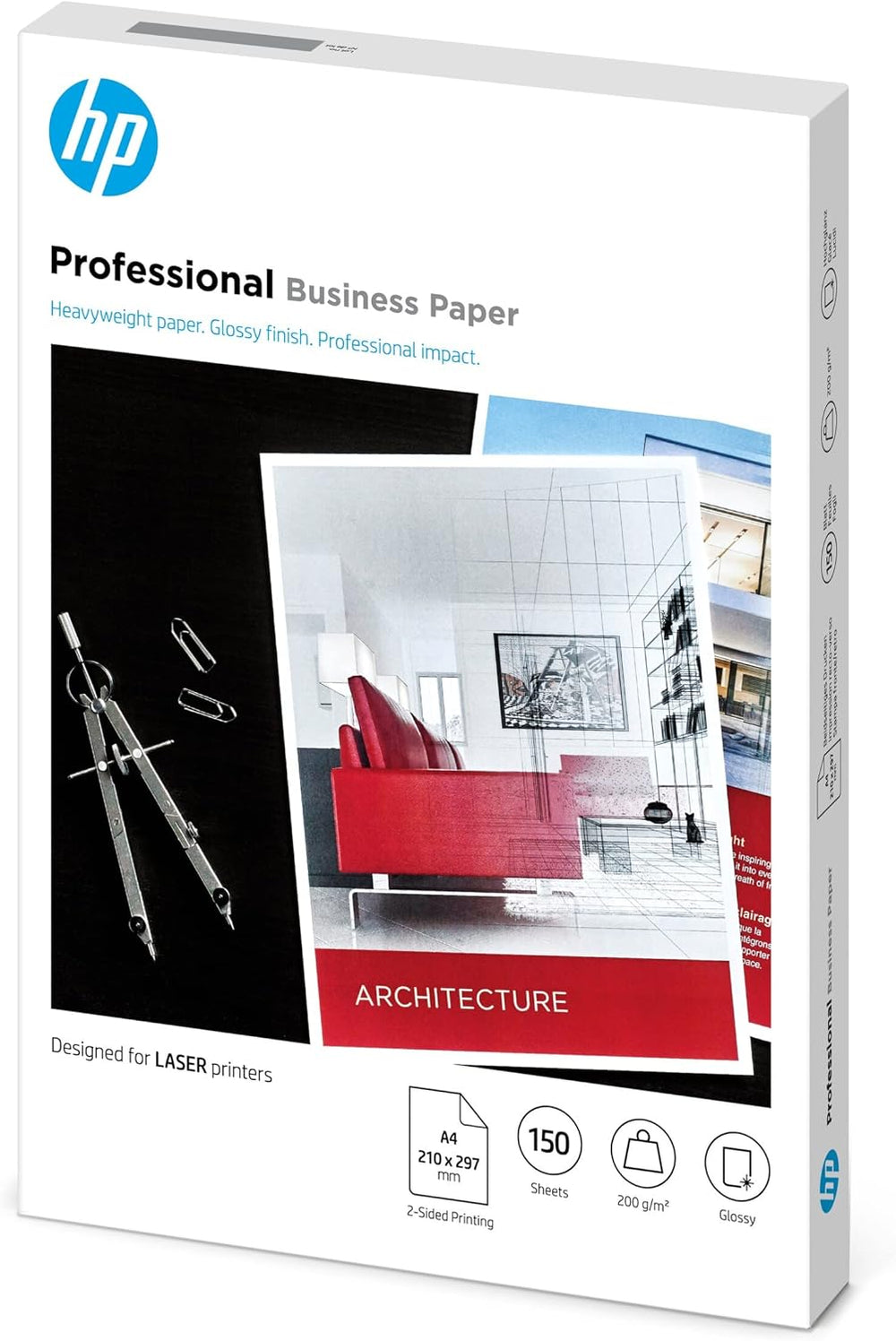 HP Laser Professional Business A4 Paper – 200gsm, 150 Sheets – Premium Thick Paper for Laser Printing