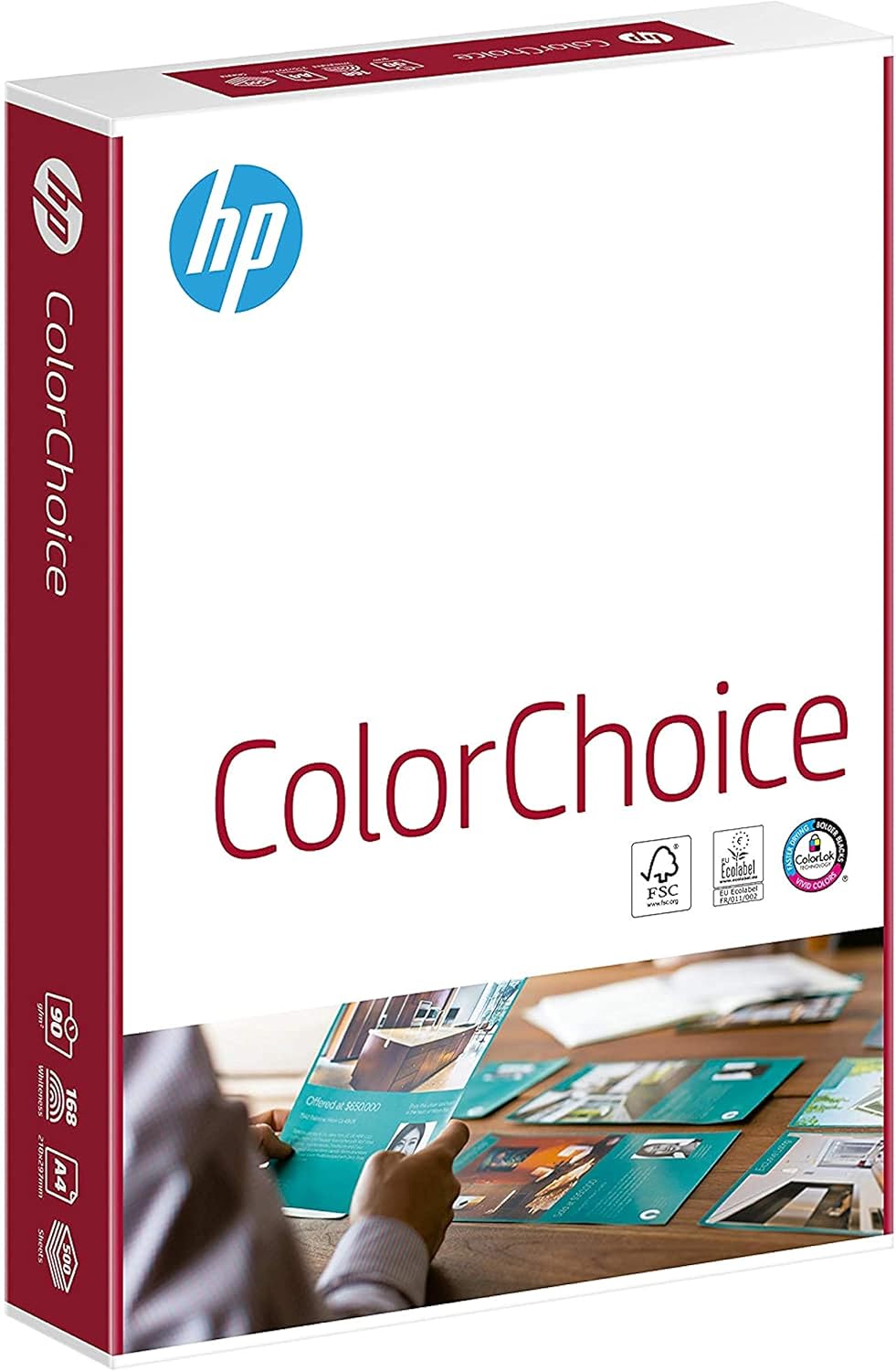 HP Color Choice A4 Paper – 90gsm, 500 Sheets Ream – Bright White Premium Printer & Copier Paper