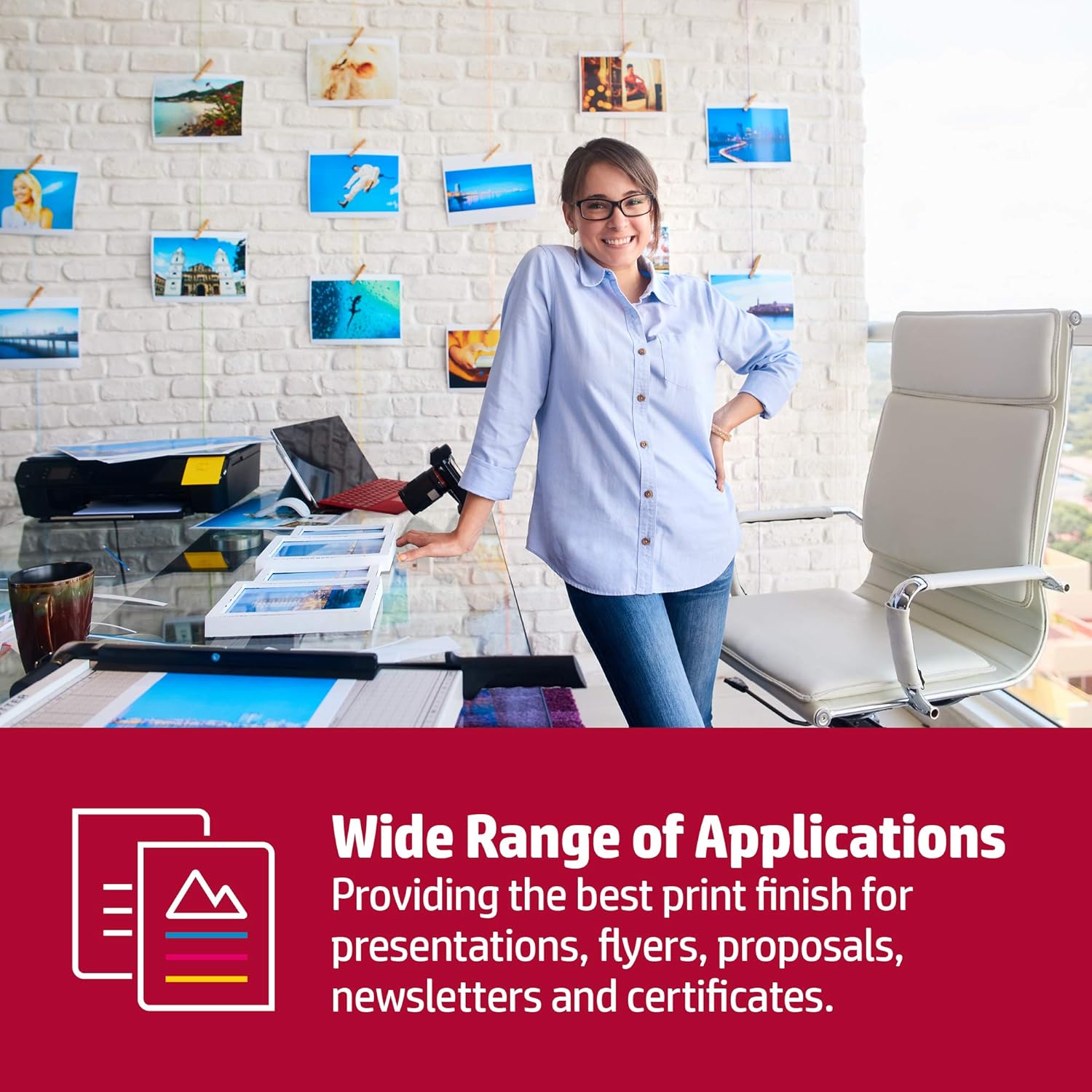 HP Color Choice A3 Paper – 160gsm, 250 Sheets – Premium Thick Bright White Printer & Copier Paper