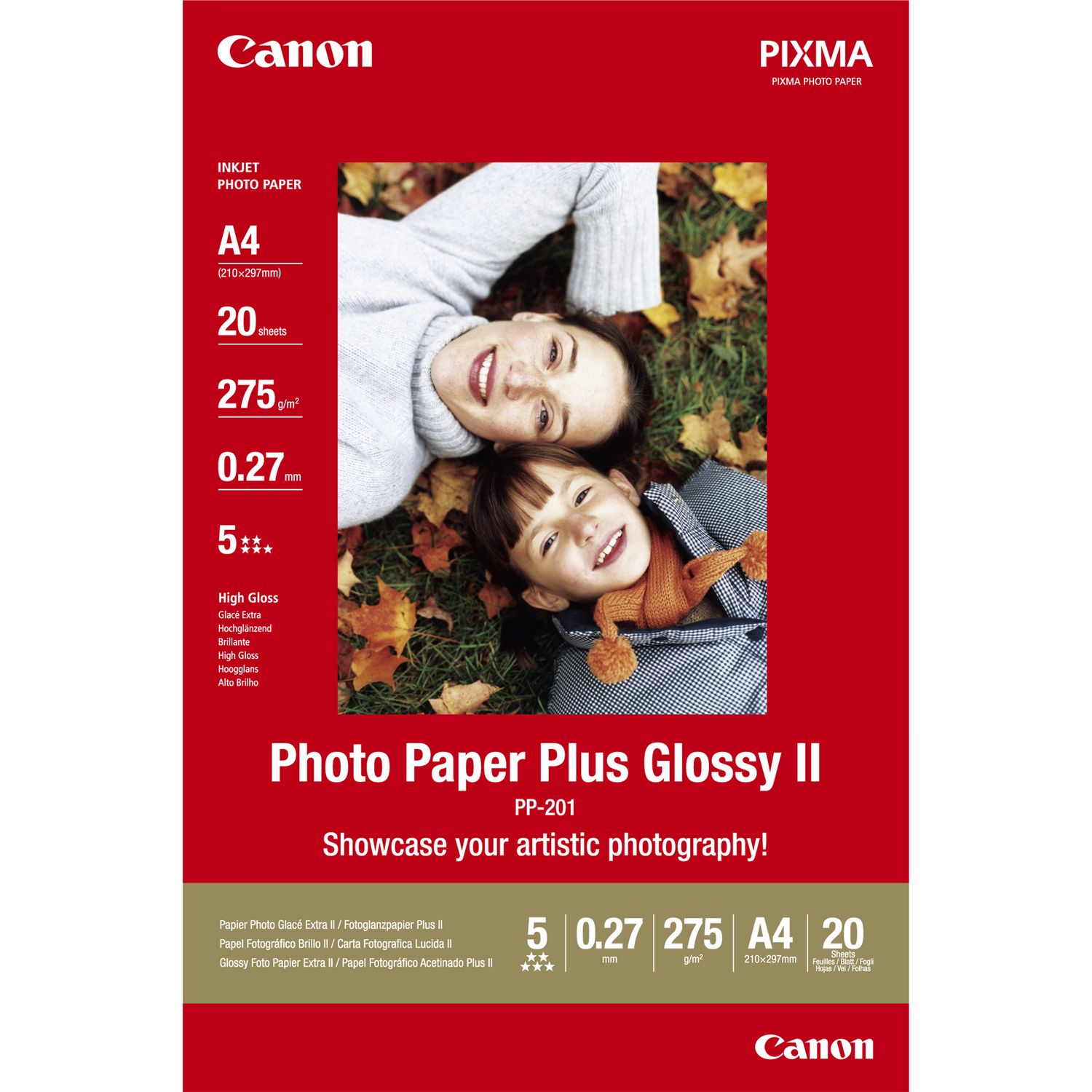 Canon PP-201 Glossy Photo Paper A4 – 20 Sheets