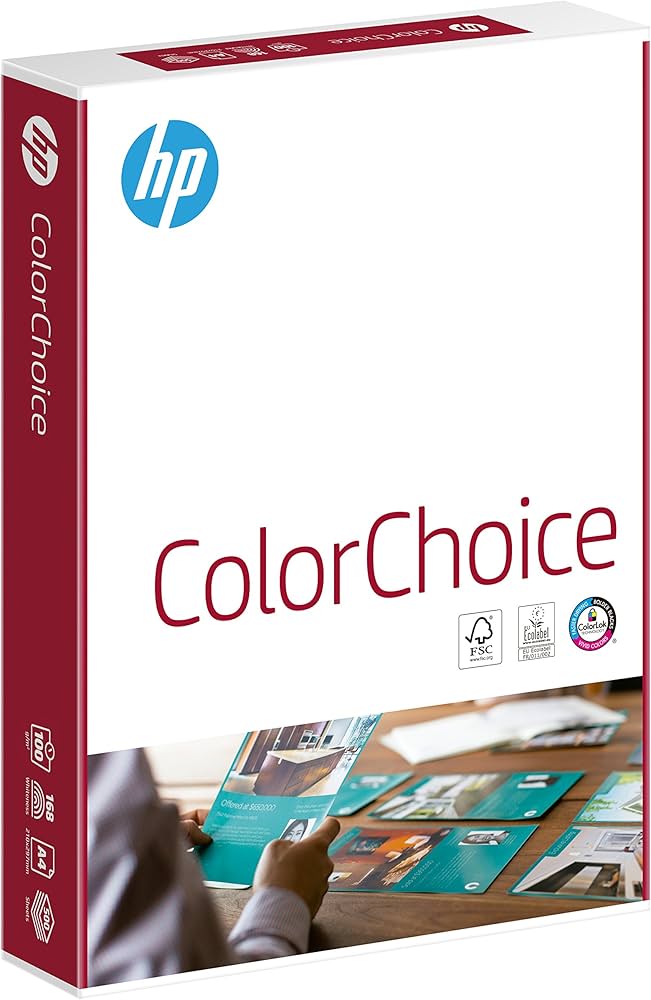 HP Color Choice A4 Paper – 100gsm, 500 Sheets – Bright White Premium Printer & Copier Paper