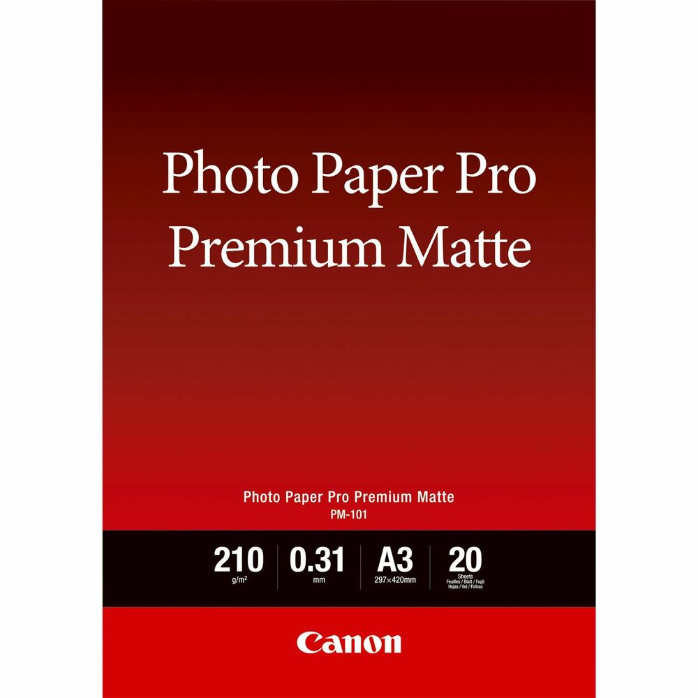 Canon PM-101 Premium A3 Matte Photo Paper – 20 Sheets