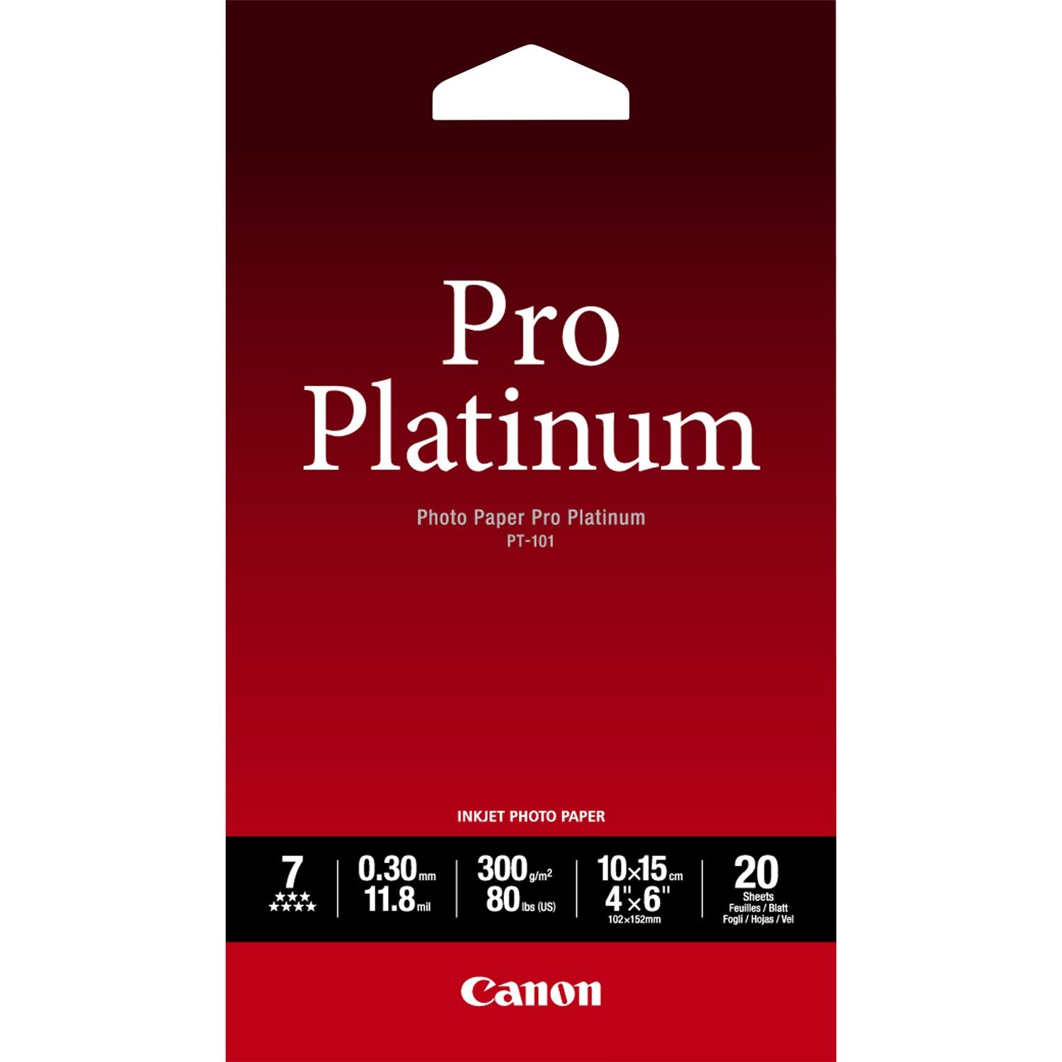 Canon PT-101 Pro Photo Paper 10x15cm – 20 Sheets