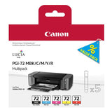 Canon PGI-72 Ink Cartridge Multipack 5 x 14ml – Matte Black, Cyan, Magenta, Yellow, Red – Genuine Standard Capacity Ink