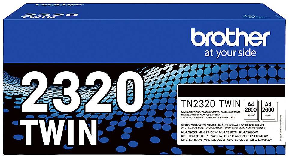 Brother Black Toner Cartridge Twin Pack 2 x 2.6k pages (Pack 2)