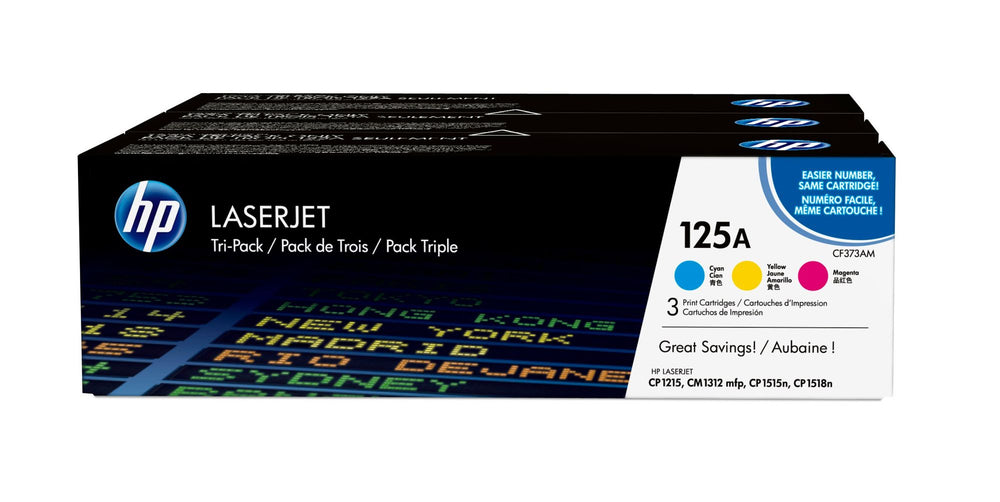 HP 125A Multipack Standard Capacity Toner 3x 1.4K pages for HP Color LaserJet CM1312/CP1215/CP1514/CP1515/CP1518