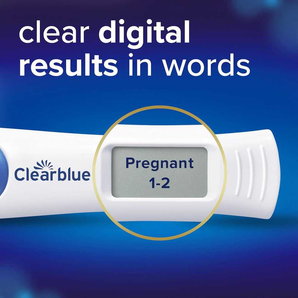 Clearblue Pregnancy Test Digital with Weeks Indicator, Tells You How Many Weeks, 1 Digital Test,