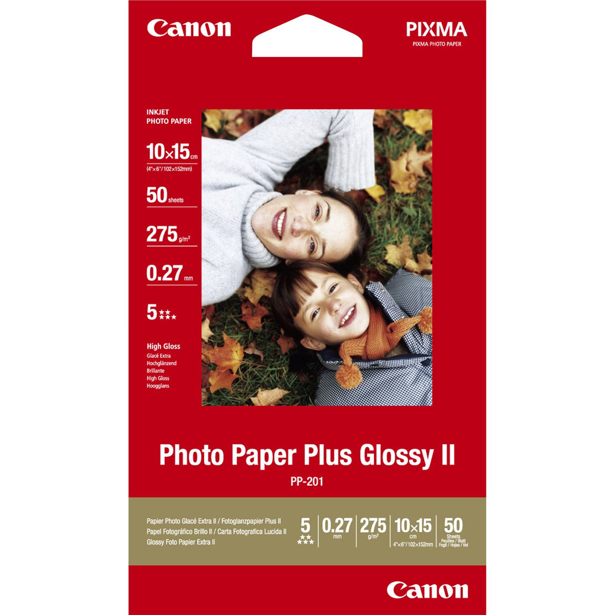 Canon PP-201 Glossy Photo Paper 10x15cm – 50 Sheets