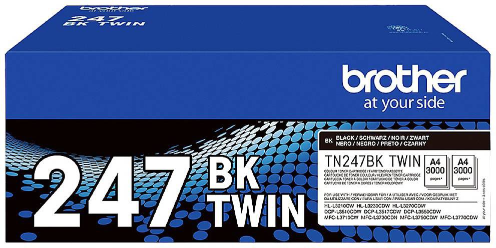 Brother Black Toner Cartridge Twin Pack 2 x 3k pages (Pack 2)