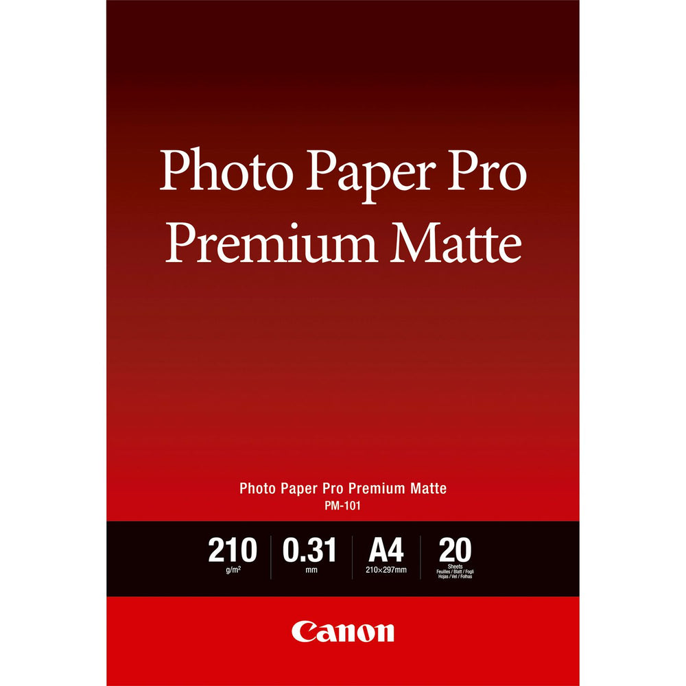Canon PM-101 Premium A4 Matte Photo Paper – 20 Sheets