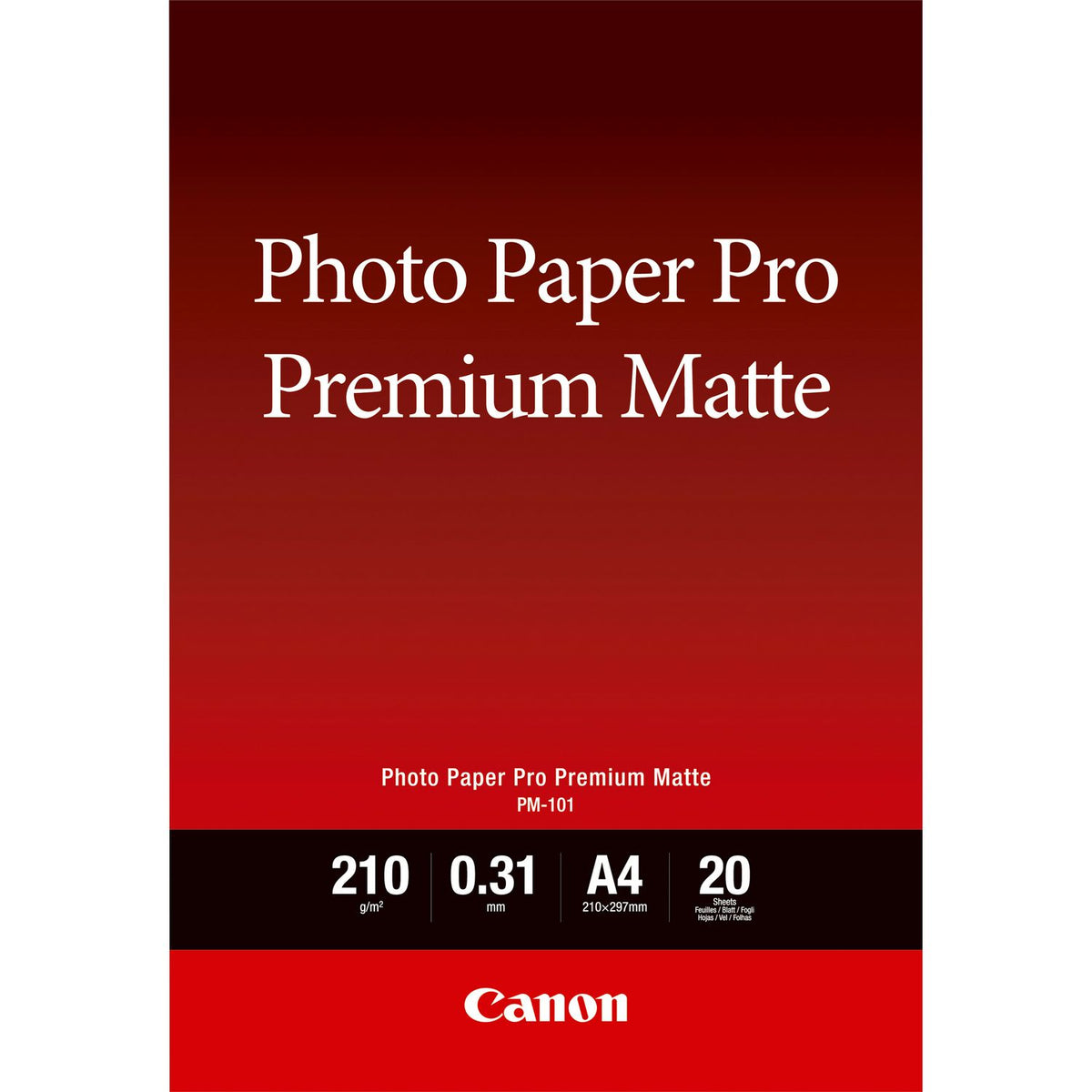 Canon PM-101 Premium A4 Matte Photo Paper – 20 Sheets