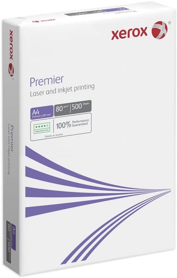Xerox Premier A4 Paper – 80gsm, 500 Sheets Ream – Bright White Premium Printer & Copier Paper
