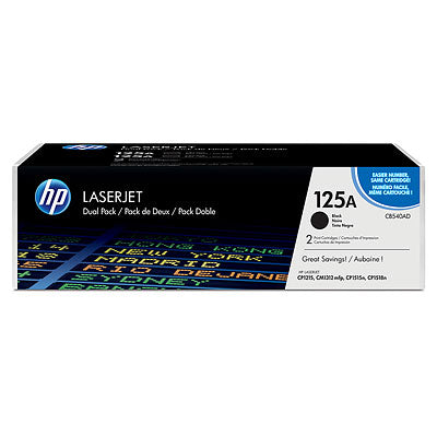 HP 125A Black Standard Capacity Toner 2.2K pages Twinpack for HP Color LaserJet CM1312/CP1215/CP1514/CP1515/CP1518