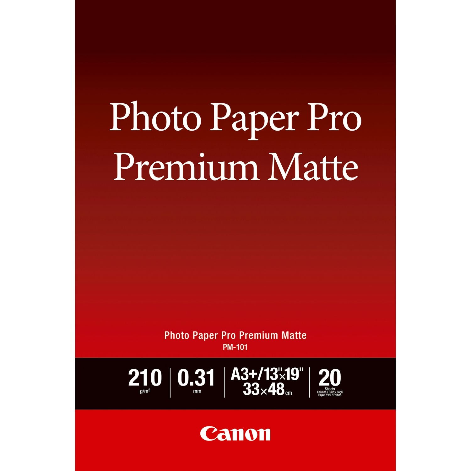 Canon PM-101 Premium A3+ Matte Photo Paper – 20 Sheets