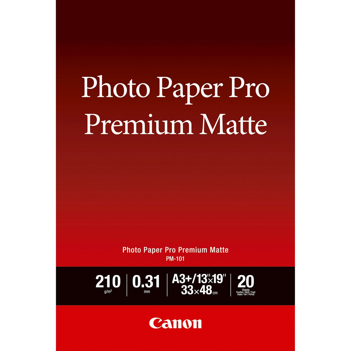 Canon PM-101 Premium A3+ Matte Photo Paper – 20 Sheets