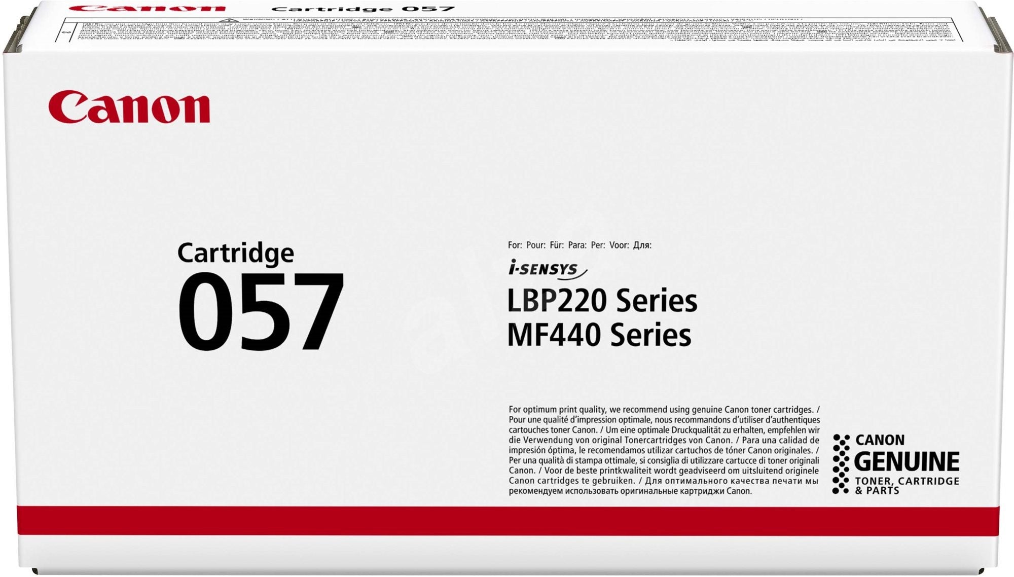 Canon 057BK Black Standard Capacity Toner Cartridge – 3,100 Pages, Genuine Canon