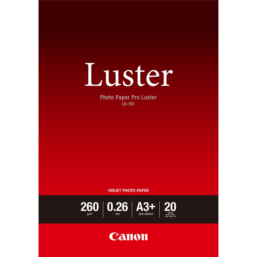 Canon LU‑101 A3 White Satin Paper – 20 Sheets, Premium Matte-Gloss Finish, High-Quality Prints