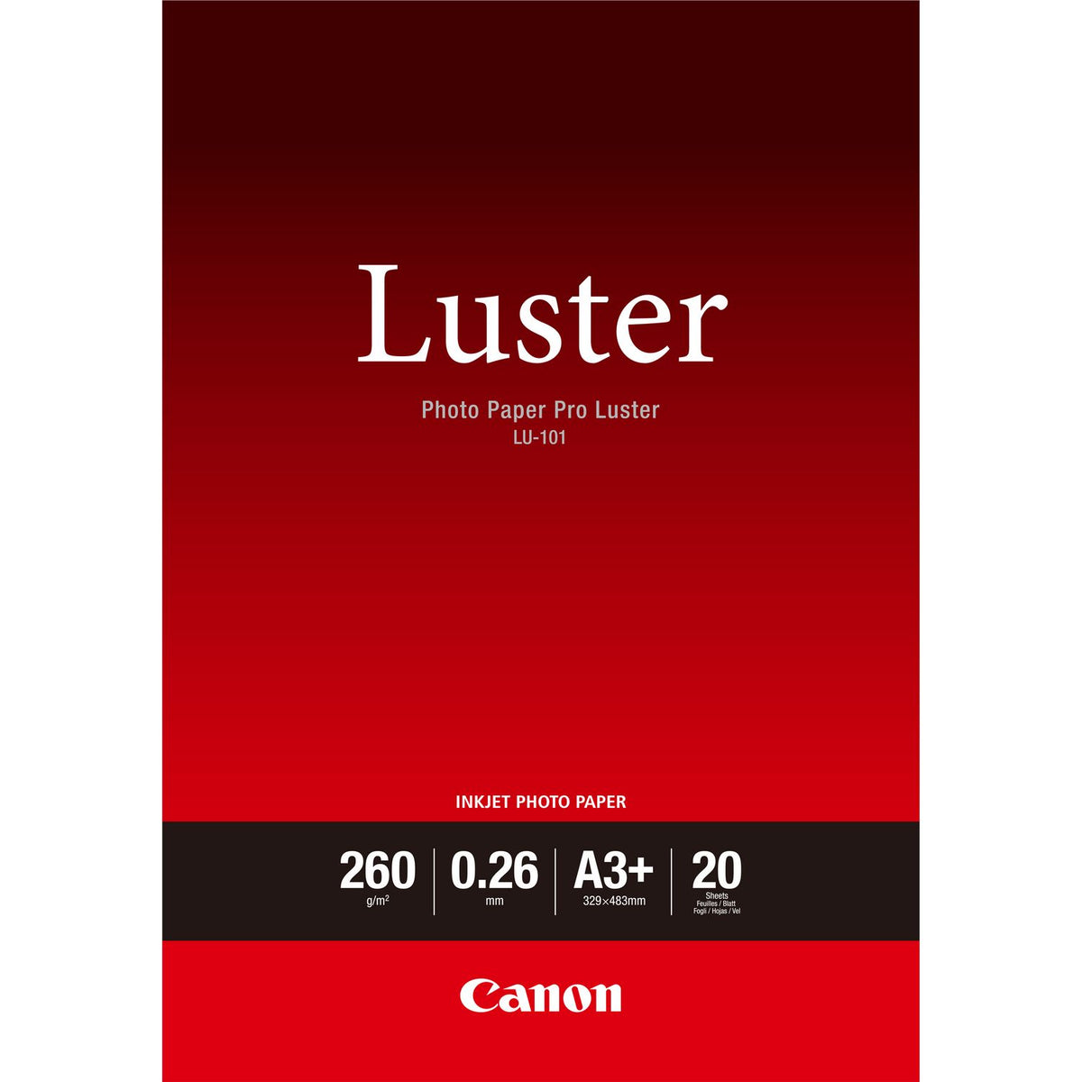 Canon LU‑101 A3 White Satin Paper – 20 Sheets, Premium Matte-Gloss Finish, High-Quality Prints