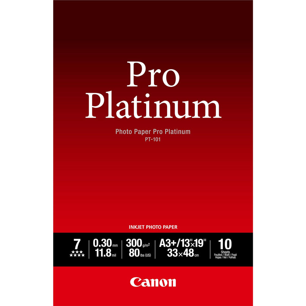 Canon PT-101 Pro Platinum A3+ Photo Paper – 10 Sheets