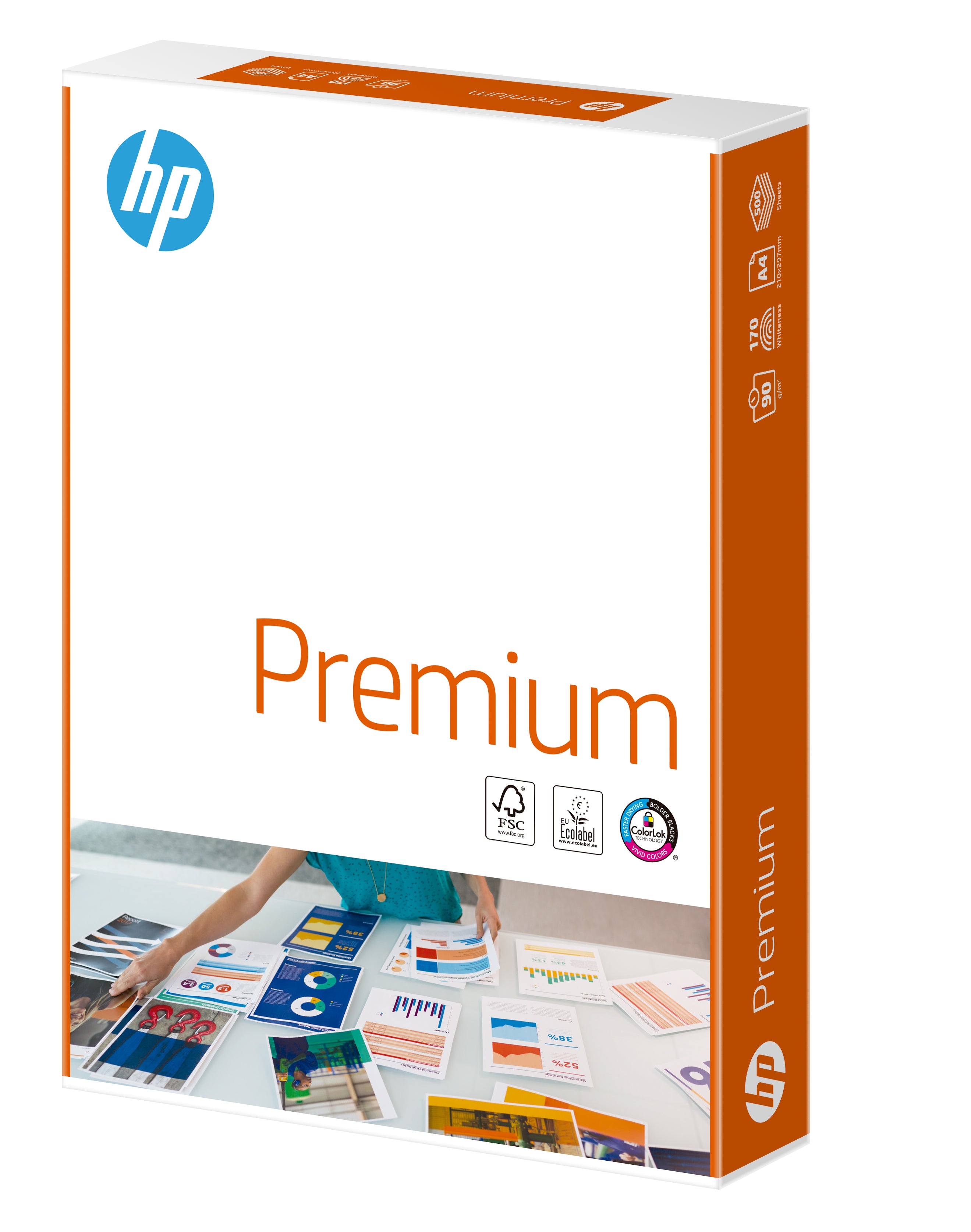 HP Premium FSC A4 Paper – 90gsm, 500 Sheets Ream – Bright White Printer & Copier Paper