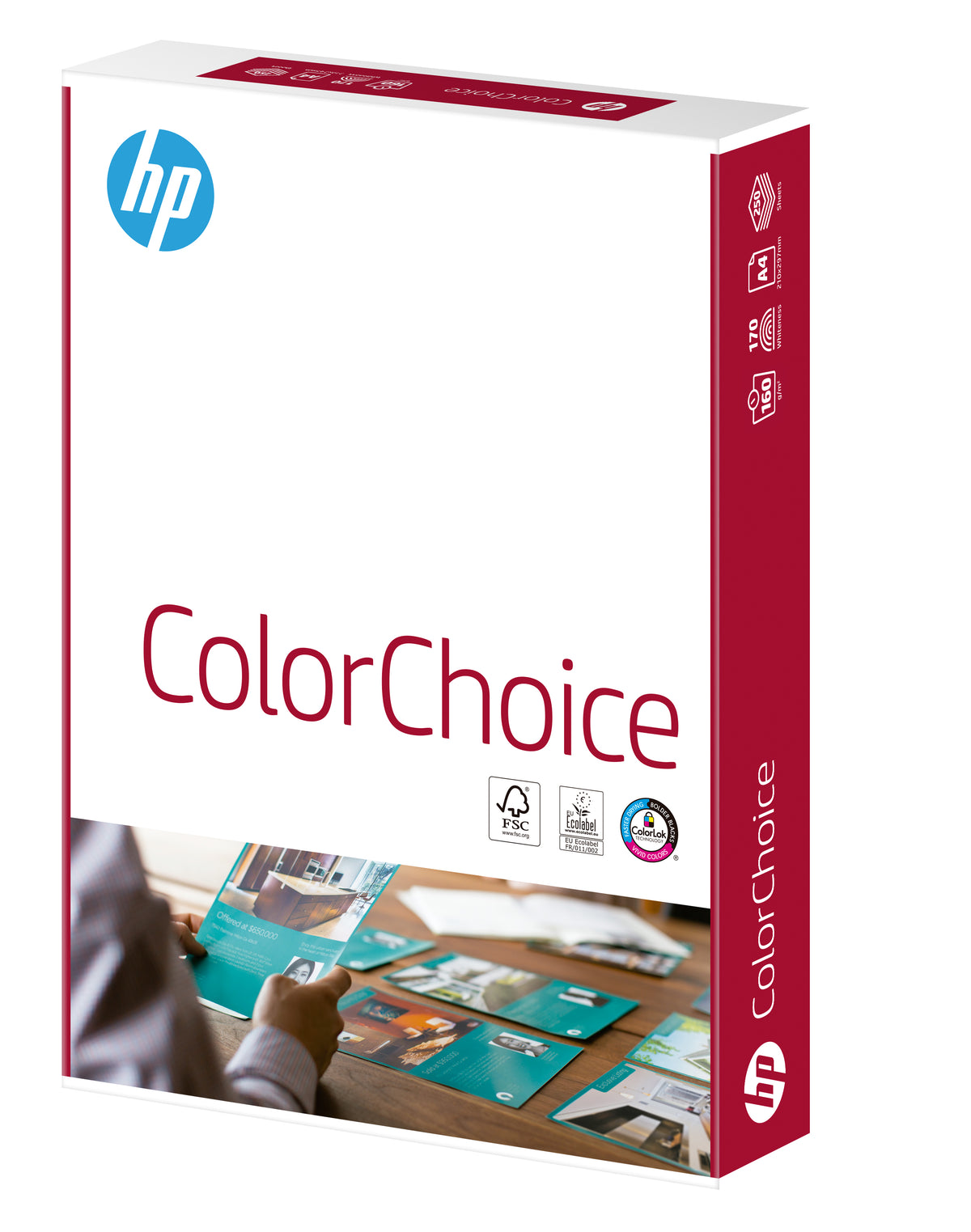 HP Color Choice FSC Paper A4 160gsm White (Ream 250) CHPCC160X425